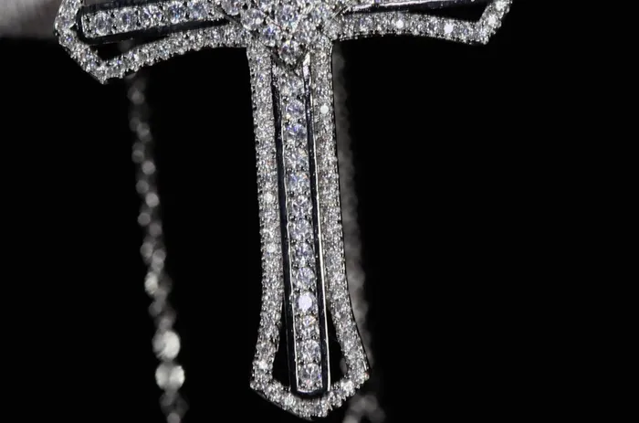 Necklaces My Store Silver Diamond Cross Pendant Silver Cross Pendant