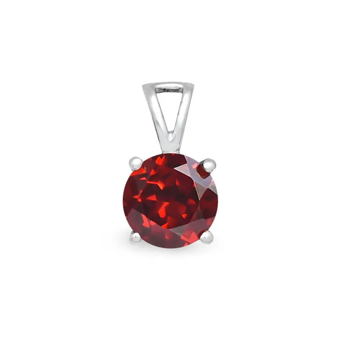 Necklaces YoTreasure 34 Natural Garnet 925 Solid Sterling Silver Pendant Necklace With Chain