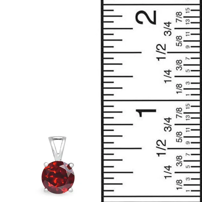 Necklaces YoTreasure 34 Natural Garnet 925 Solid Sterling Silver Pendant Necklace With Chain