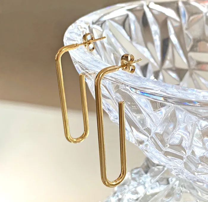 PARKER GOLD PAPERCLIP EARRINGS SAMPLE MAI DSIRE Earrings
