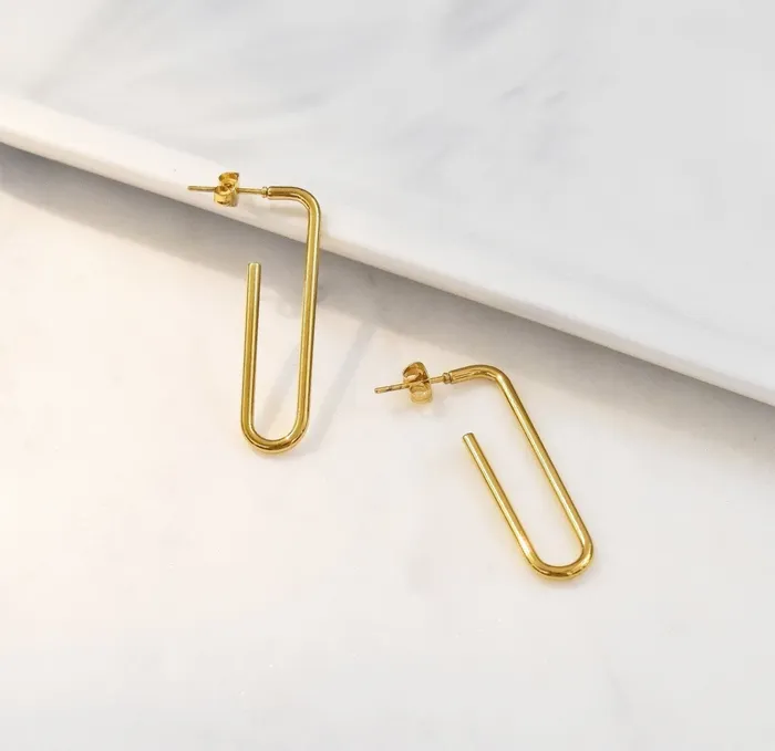 PARKER GOLD PAPERCLIP EARRINGS SAMPLE MAI DSIRE Earrings