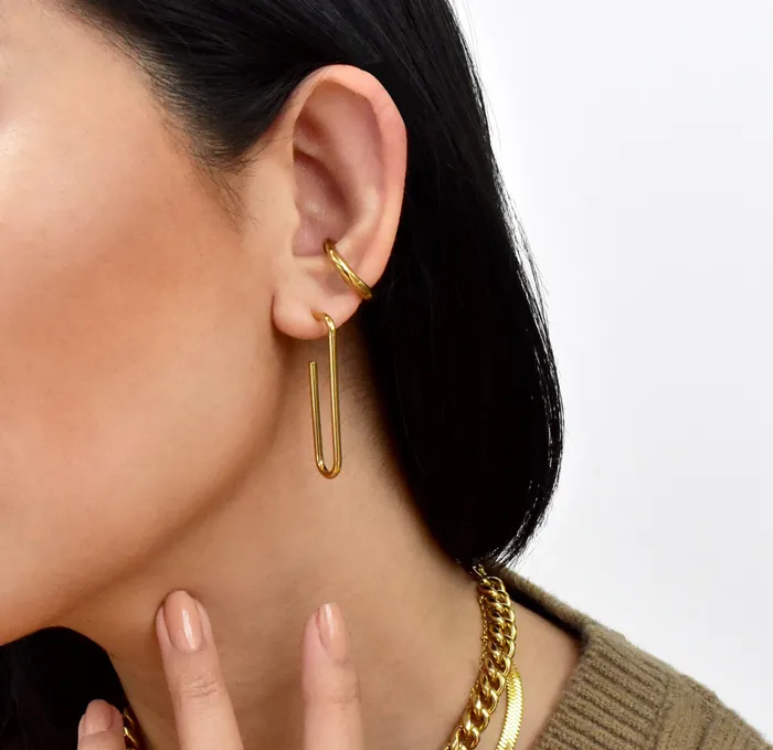 PARKER GOLD PAPERCLIP EARRINGS SAMPLE MAI DSIRE Earrings