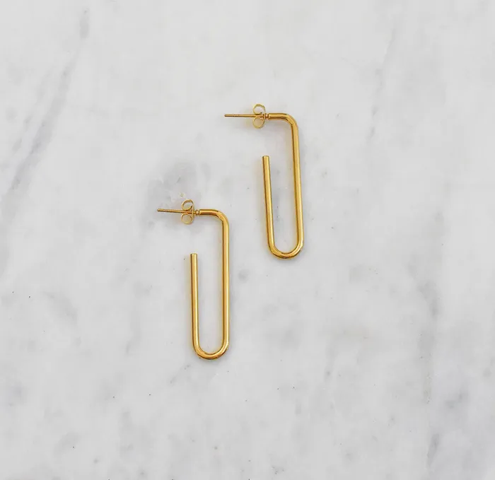 PARKER GOLD PAPERCLIP EARRINGS SAMPLE MAI DSIRE Earrings