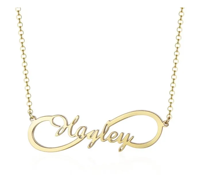 Personalized Jewel Personalized Sterling Silver Necklace Infinity Name Pendant Necklaces Custom Nameplate Customized Gift Necklaces