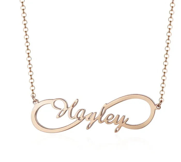 Personalized Jewel Personalized Sterling Silver Necklace Infinity Name Pendant Necklaces Custom Nameplate Customized Gift Necklaces