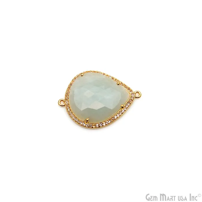 PreStyled Sets GemmartUSA Sapphire Pave Cubic Zirconia 34x26mm Double Bail Gold Vermeil Gemstone Connector PreStyled Sets GemmartUSA Sapphire Pave Cubic Zirconia 34x26mm Double Bail Gold Vermeil Gemstone Connector