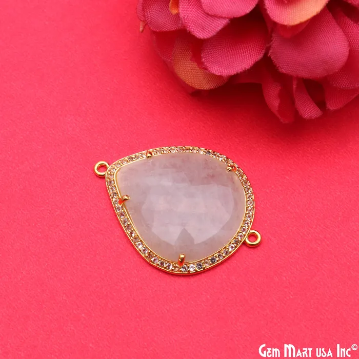PreStyled Sets GemmartUSA Sapphire Pave Cubic Zirconia 34x26mm Double Bail Gold Vermeil Gemstone Connector PreStyled Sets GemmartUSA Sapphire Pave Cubic Zirconia 34x26mm Double Bail Gold Vermeil Gemstone Connector