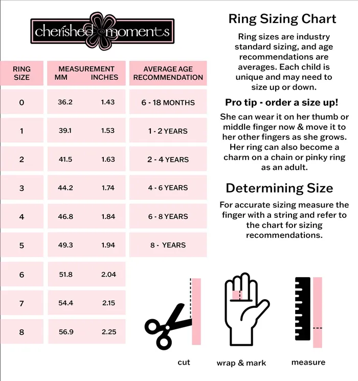 Rings Cherished Moments Little Girls Sterling Silver Puff Heart Ring with Pink and Clear CZs