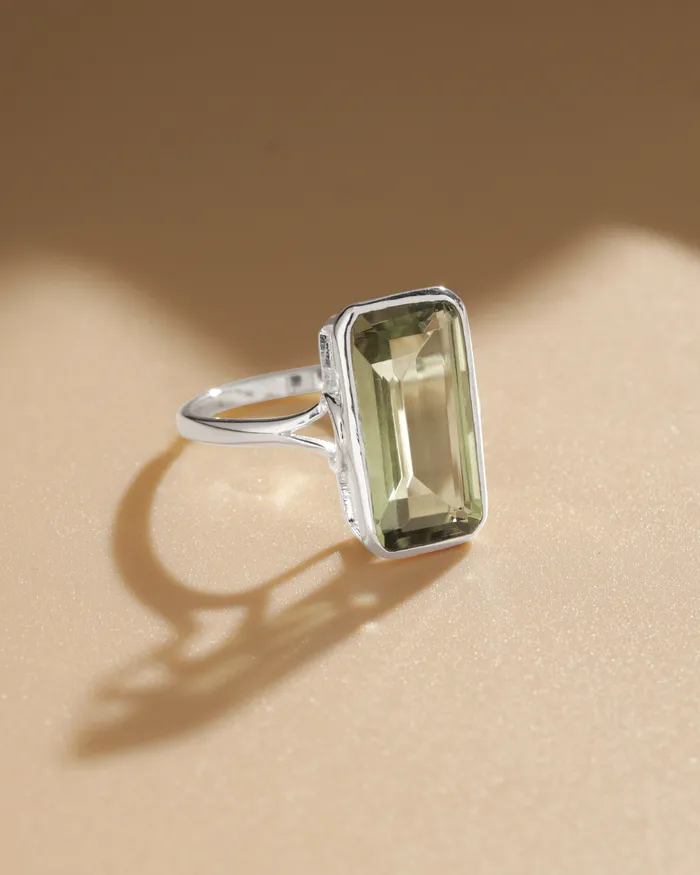 Rings Green Amethyst Singular Splendor Ring YoTreasure