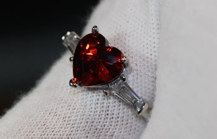 Rings Heart Ring Red Diamond Heart Ring Heart Shape Ring Diamond Heart Ring Lab Diamonds London
