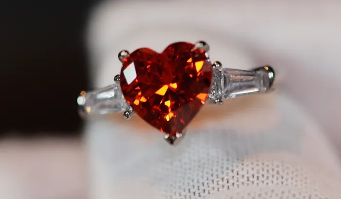 Rings Heart Ring Red Diamond Heart Ring Heart Shape Ring Diamond Heart Ring Lab Diamonds London