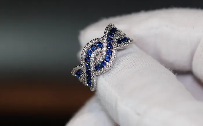 Rings Lab Diamonds London Blue Diamond Ring Blue Diamond Rings Womens Blue Diamond Ring Mens Diamond Wedding Ring Womens Baguette Ring Infinity Ring