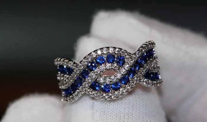 Rings Lab Diamonds London Blue Diamond Ring Blue Diamond Rings Womens Blue Diamond Ring Mens Diamond Wedding Ring Womens Baguette Ring Infinity Ring