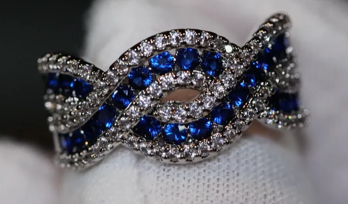 Rings Lab Diamonds London Blue Diamond Ring Blue Diamond Rings Womens Blue Diamond Ring Mens Diamond Wedding Ring Womens Baguette Ring Infinity Ring