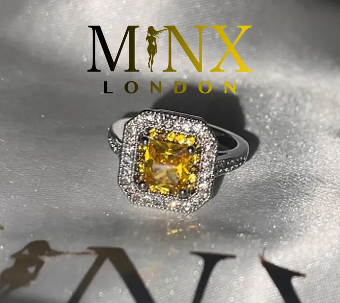 Rings Minx London Yellow Diamond Ring Yellow Diamond Engagement Rings Canary Yellow Diamond Ring Baguette Ring Womens Engagement Ring Halo Ring Rings Minx London Yellow Diamond Ring Yellow Diamond Engagement Rings Canary Yellow Diamond Ring Baguette Ring Womens Engagement Ring Halo Ring