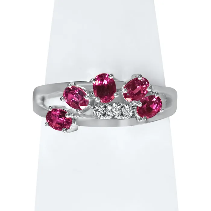 Rings Safiya Jewels Loves Tribute 18K White Gold Natural Alexandrite Ring