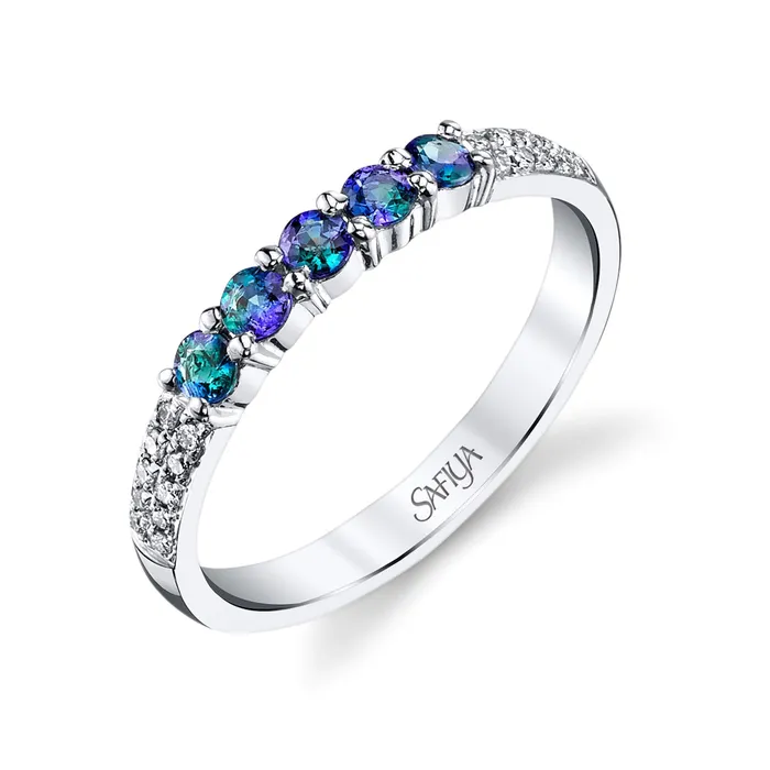 Rings Safiya Jewels Starlight 18K White Gold Natural Alexandrite Ring
