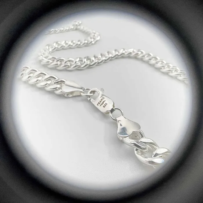 Rings Sterling Silver 7mm Cuban Chain FEARS 925