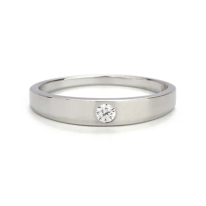 Rings Sterling Silver Baby Ring with Clear CZ for Girls Cherished Moments