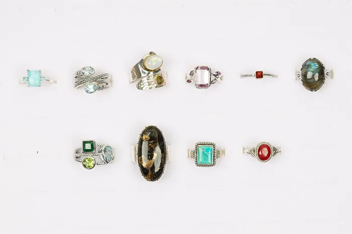 Rings Wholesale Solid 925 Silver Rings Assorted Gemstones Sizes YoTreasure