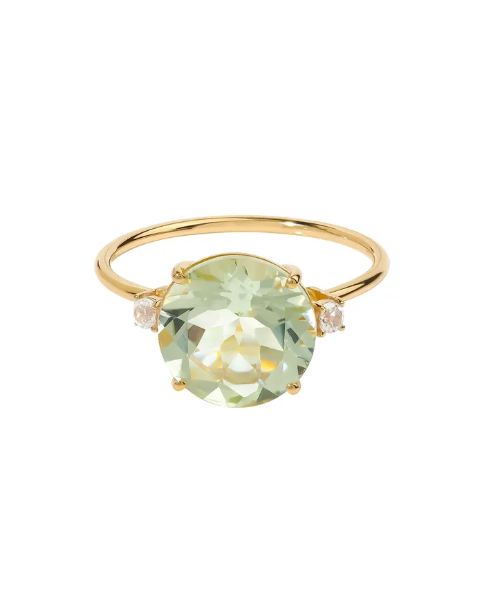 Rings YoTreasure 310 Ct Green Amethyst Solid 14k Yellow Gold Ring Jewelry Rings YoTreasure 310 Ct Green Amethyst Solid 14k Yellow Gold Ring Jewelry