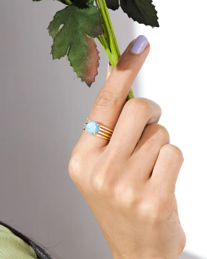 Rings YoTreasure Larimar Plurality of Layers Ring