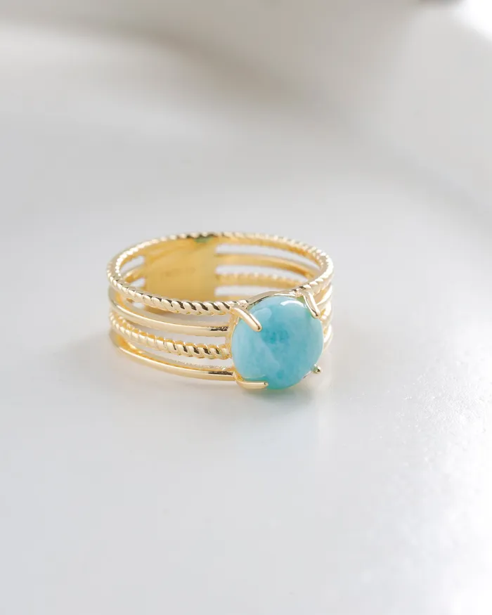 Rings YoTreasure Larimar Plurality of Layers Ring