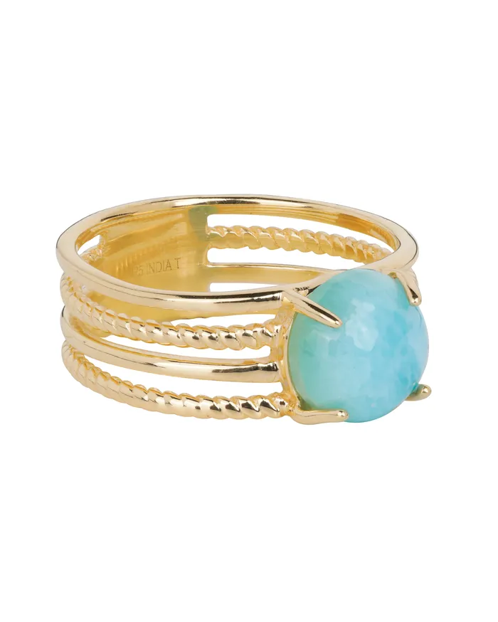Rings YoTreasure Larimar Plurality of Layers Ring