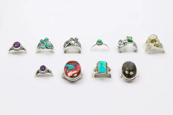 Rings YoTreasure Wholesale Solid 925 Silver Rings Assorted Gemstones Sizes Rings YoTreasure Wholesale Solid 925 Silver Rings Assorted Gemstones Sizes