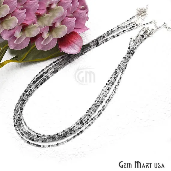 Rutilated Bead Chain Silver Plated Jewelry Making Necklace Chain GemMartUSA Necklaces Rutilated Bead Chain Silver Plated Jewelry Making Necklace Chain GemMartUSA Necklaces