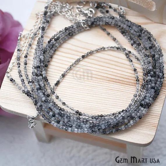 Rutilated Bead Chain Silver Plated Jewelry Making Necklace Chain GemMartUSA Necklaces