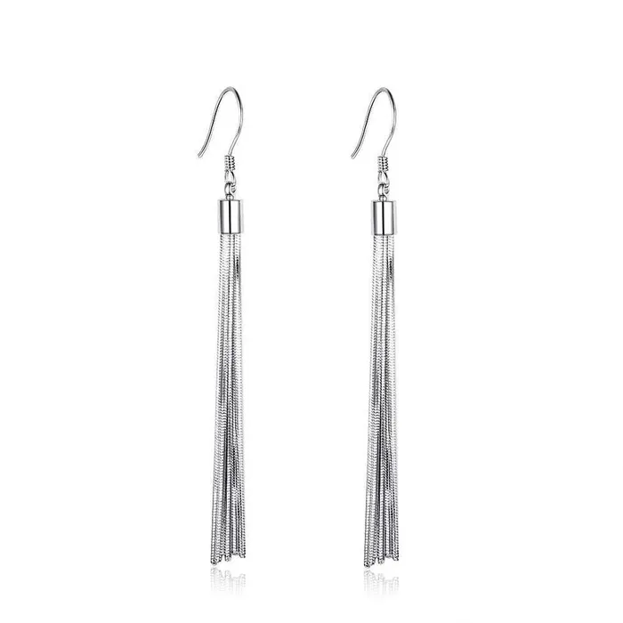 Simple 925 Sterling Silver Bohemia Drop Earrings for Women Party Jewelry Gift Personalized Jewel Earrings Simple 925 Sterling Silver Bohemia Drop Earrings for Women Party Jewelry Gift Personalized Jewel Earrings