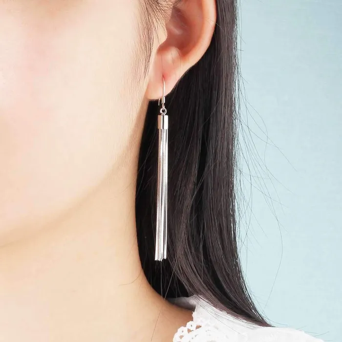 Simple 925 Sterling Silver Bohemia Drop Earrings for Women Party Jewelry Gift Personalized Jewel Earrings