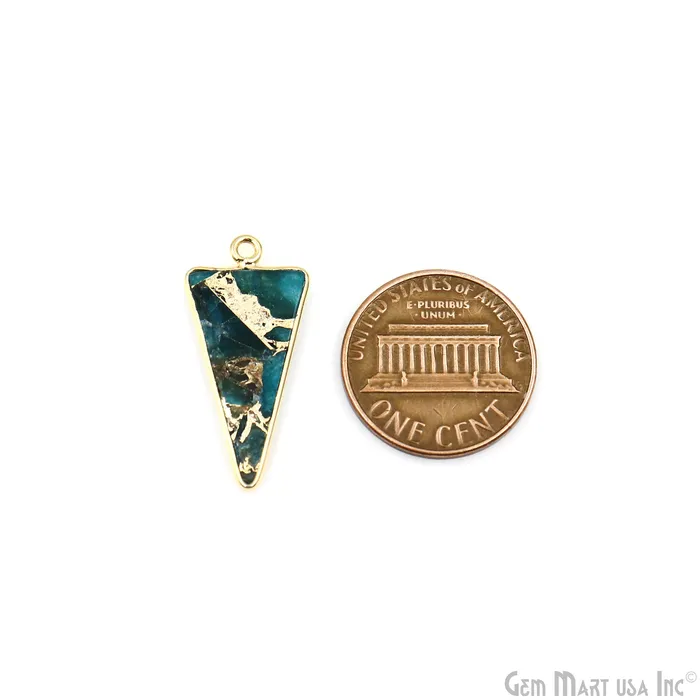 Sky Blue Mohave 26x12mm Gold Plated Single Bail Earring Connector 1 Pair GemMartUSA Earrings Sky Blue Mohave 26x12mm Gold Plated Single Bail Earring Connector 1 Pair GemMartUSA Earrings