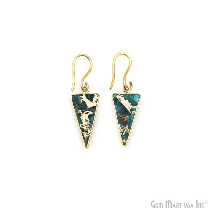 Sky Blue Mohave 26x12mm Gold Plated Single Bail Earring Connector 1 Pair GemMartUSA Earrings Sky Blue Mohave 26x12mm Gold Plated Single Bail Earring Connector 1 Pair GemMartUSA Earrings