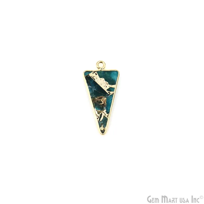 Sky Blue Mohave 26x12mm Gold Plated Single Bail Earring Connector 1 Pair GemMartUSA Earrings Sky Blue Mohave 26x12mm Gold Plated Single Bail Earring Connector 1 Pair GemMartUSA Earrings