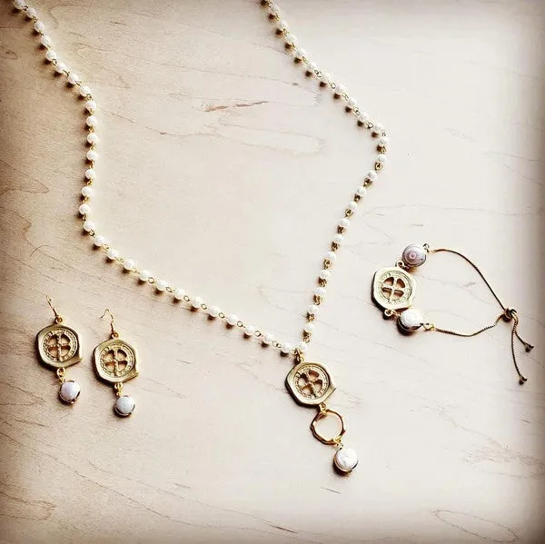 The Jewelry Junkie Matte Gold Earrings with Freshwater Pearl Dangle Earrings The Jewelry Junkie Matte Gold Earrings with Freshwater Pearl Dangle Earrings