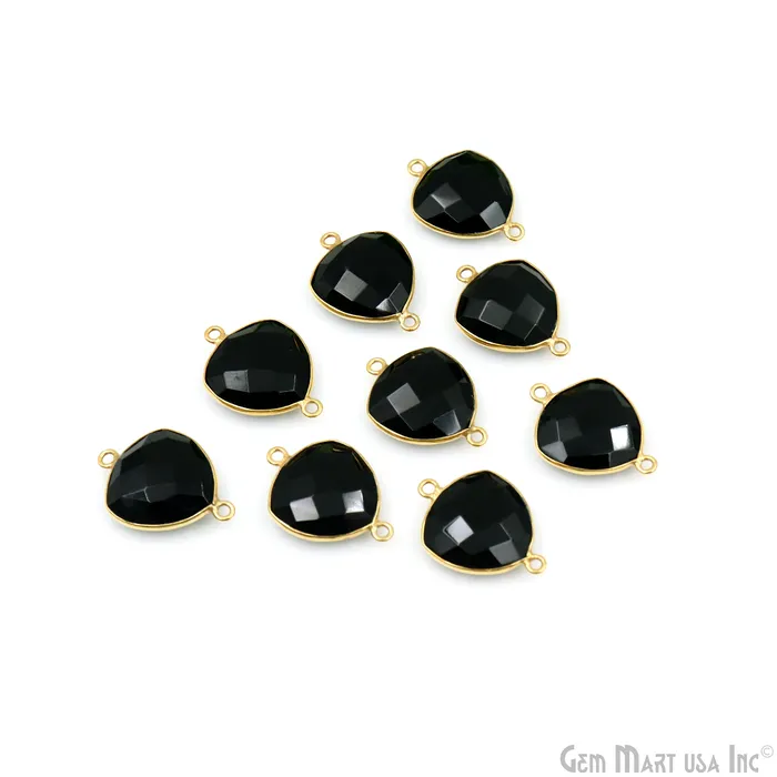 Trillion 16mm Double Bail Gold Bezel Gemstone Connector GemMartUSA PreStyled Sets Trillion 16mm Double Bail Gold Bezel Gemstone Connector GemMartUSA PreStyled Sets