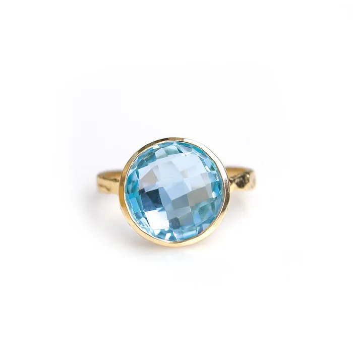 YoTreasure Rings 738 Ct Sky Blue Topaz Solid 10k Yellow Gold Ring Jewelry YoTreasure Rings 738 Ct Sky Blue Topaz Solid 10k Yellow Gold Ring Jewelry