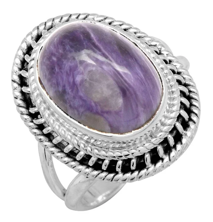 YoTreasure Rings Chaorite 925 Sterling Silver Rings Silver Jewelry