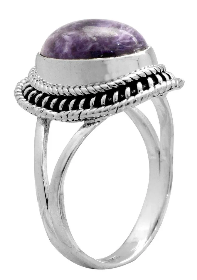 YoTreasure Rings Chaorite 925 Sterling Silver Rings Silver Jewelry