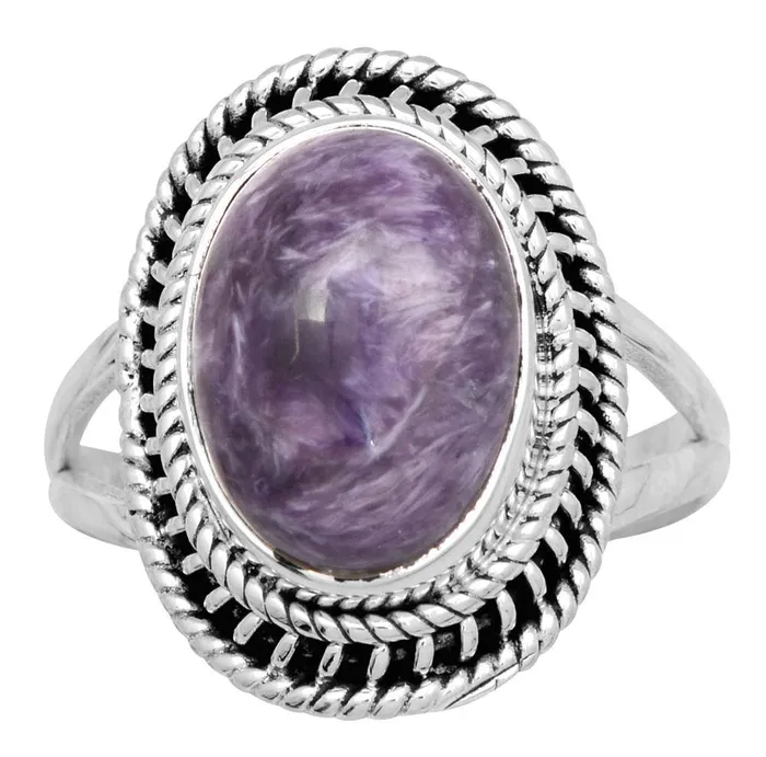 YoTreasure Rings Chaorite 925 Sterling Silver Rings Silver Jewelry