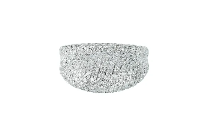 125 ctw Diamond Pave Ring 18k Crown Jewels Coin Rings