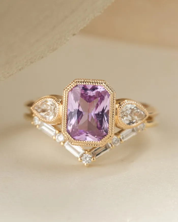 160ct Zara Lilac Radiant Cut Sapphire Diamond Engagement Ring Valerie Madison Fine Jewelry Rings 160ct Zara Lilac Radiant Cut Sapphire Diamond Engagement Ring Valerie Madison Fine Jewelry Rings