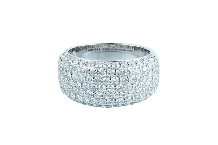 18 ctw Pave Diamond Cigar Ring Crown Jewels Coin Rings