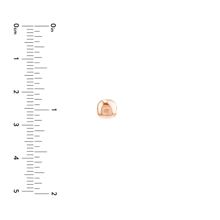 14K Rose Gold 6mm Cushion Stud Style Earrings MIDAS CHAIN Earrings 14K Rose Gold 6mm Cushion Stud Style Earrings MIDAS CHAIN Earrings