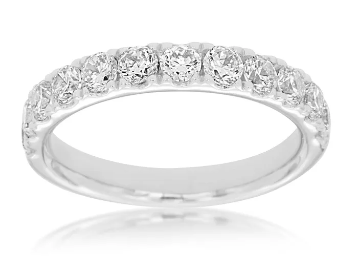 14K White Gold 10ctw Stackable Diamond Band DIAMONDS FOREVER Rings