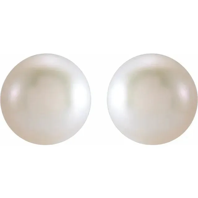 302 Fine Jewelry Earrings Unpretentious Classic Cultured Freshwater Pearl Stud Earrings 3 MM Solid 14K Yellow Gold
