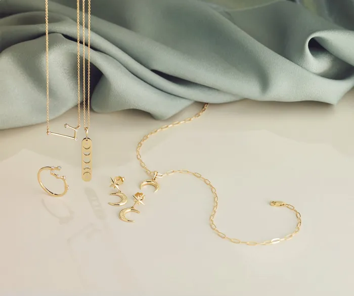 302 Fine Jewelry Necklaces Constellation Zodiac Natural Diamond Adjustable Necklace 14K Yellow White Rose Gold