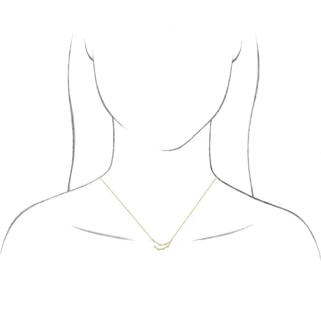 302 Fine Jewelry Necklaces Constellation Zodiac Natural Diamond Adjustable Necklace 14K Yellow White Rose Gold